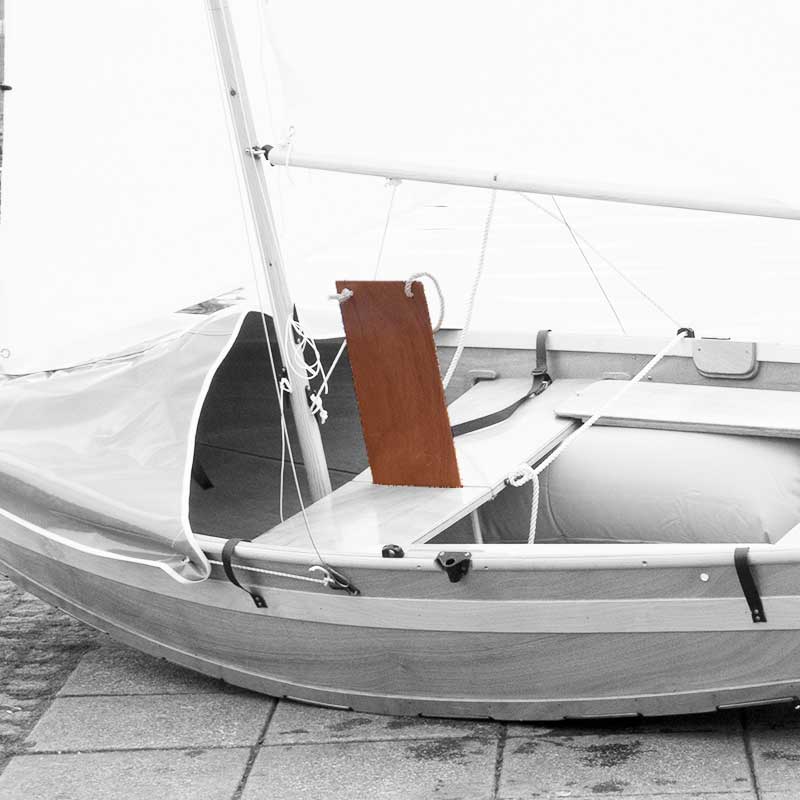 Wooden daggerboard for Seahopper folding boat